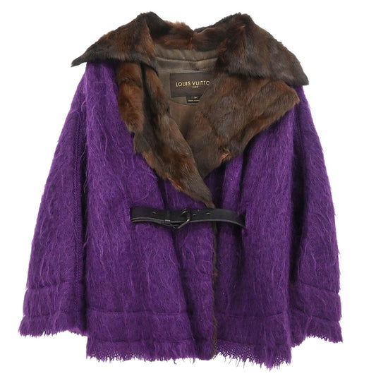 Louis Vuitton * Poncho Cape Purple #34