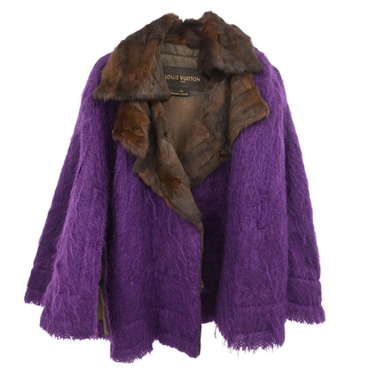 Louis Vuitton * Poncho Cape Purple #34