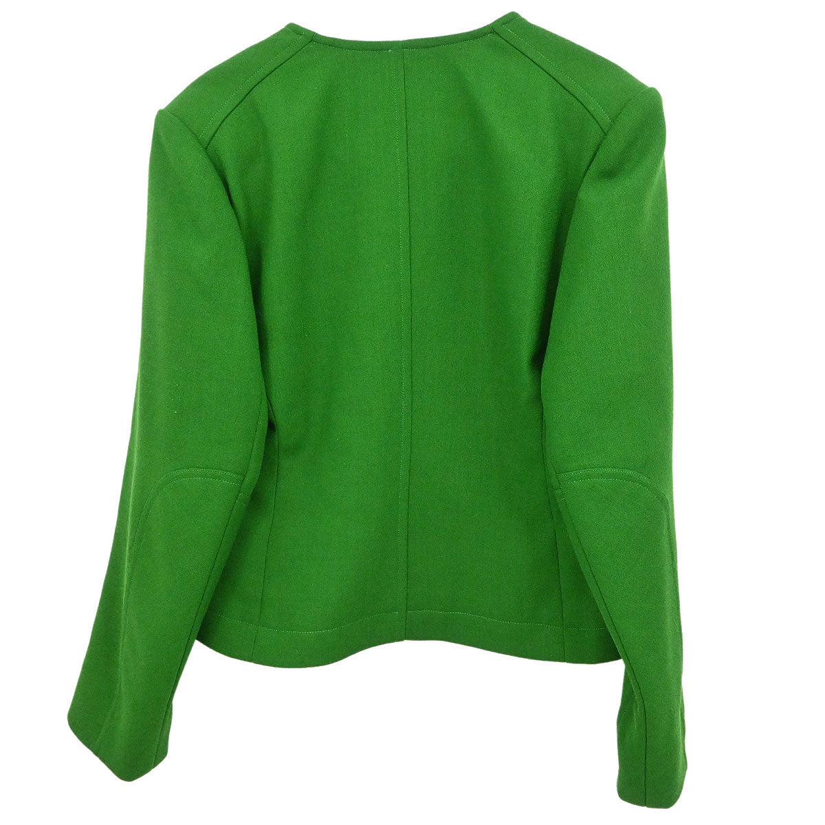 Hermes Collarless Jacket Green #40