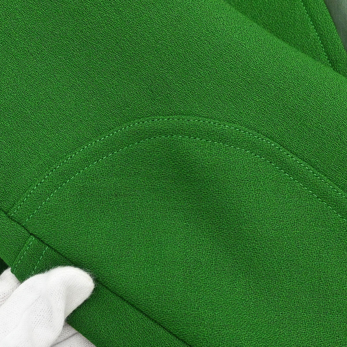 Hermes Collarless Jacket Green #40