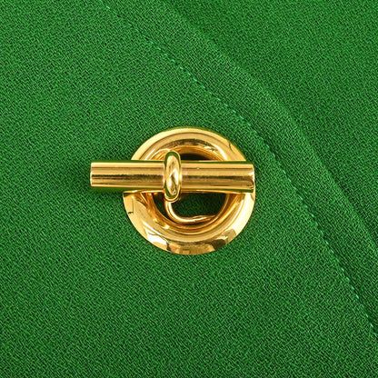 Hermes Collarless Jacket Green #40