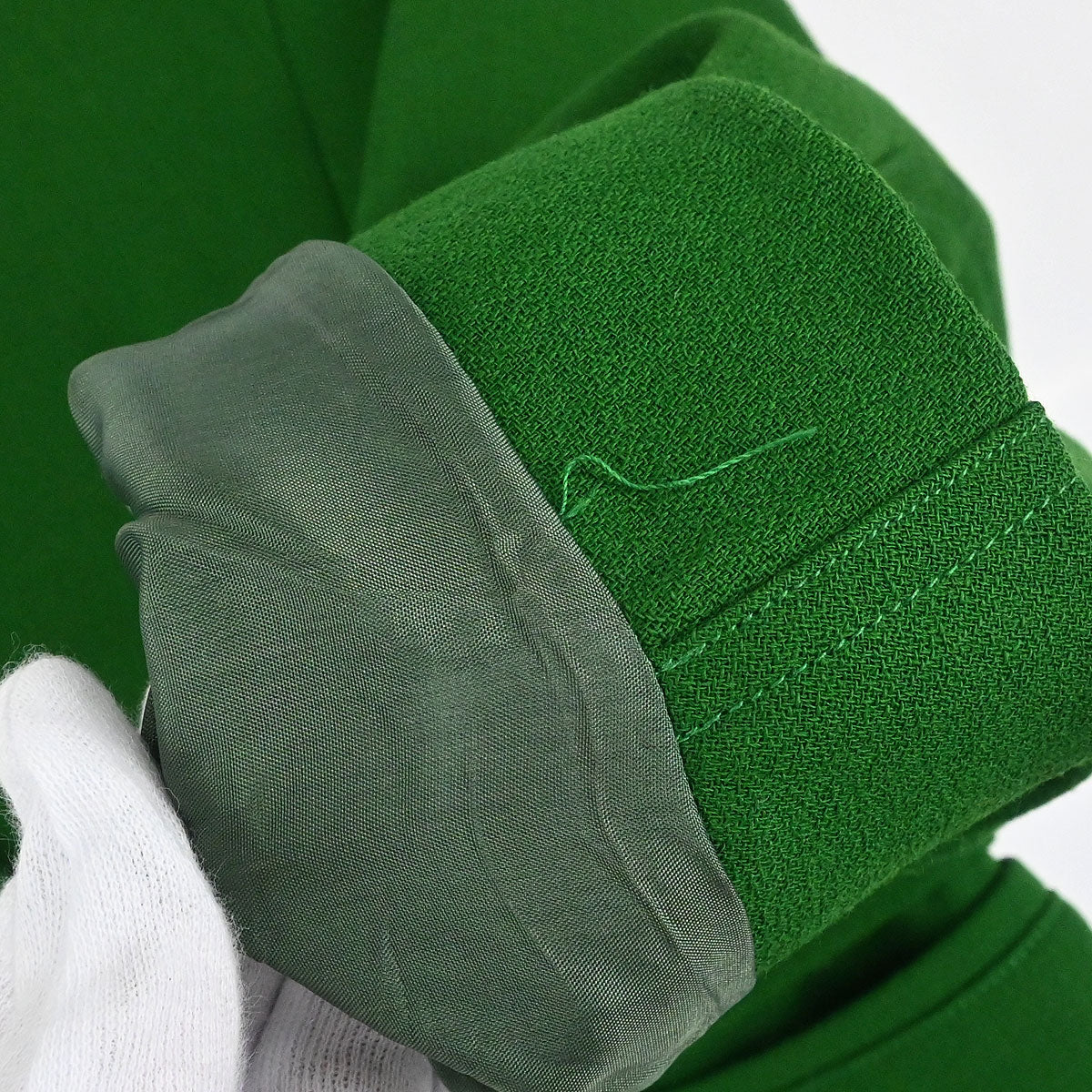 Hermes Collarless Jacket Green #40