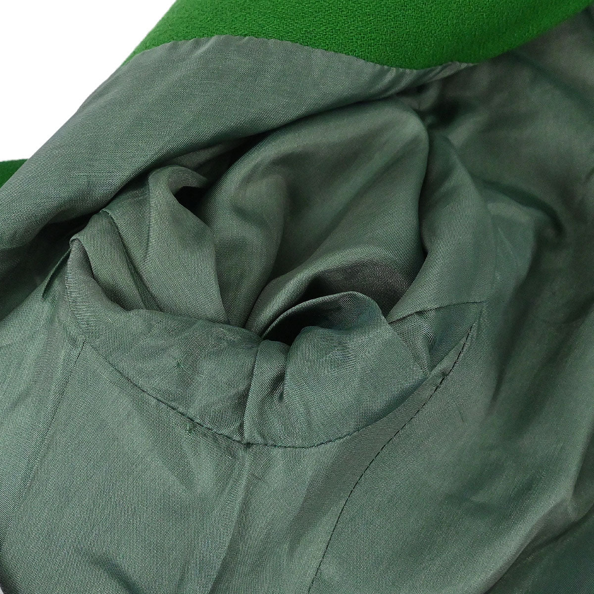 Hermes Collarless Jacket Green #40