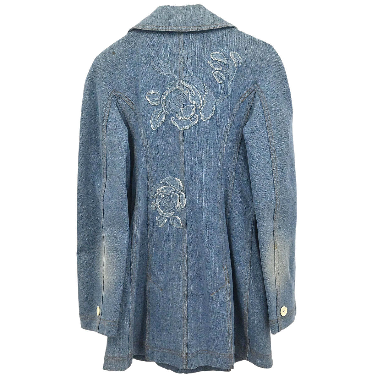 Christian Dior 2005 Denim Floral Jacket Blue #36