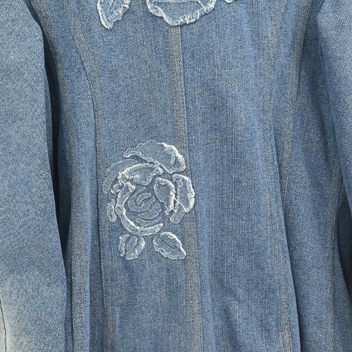 Christian Dior 2005 Denim Floral Jacket Blue #36