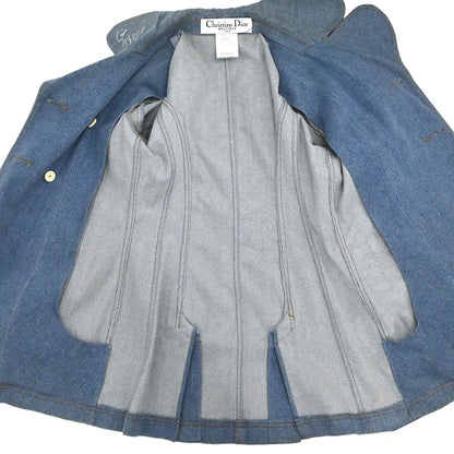 Christian Dior 2005 Denim Floral Jacket Blue #36