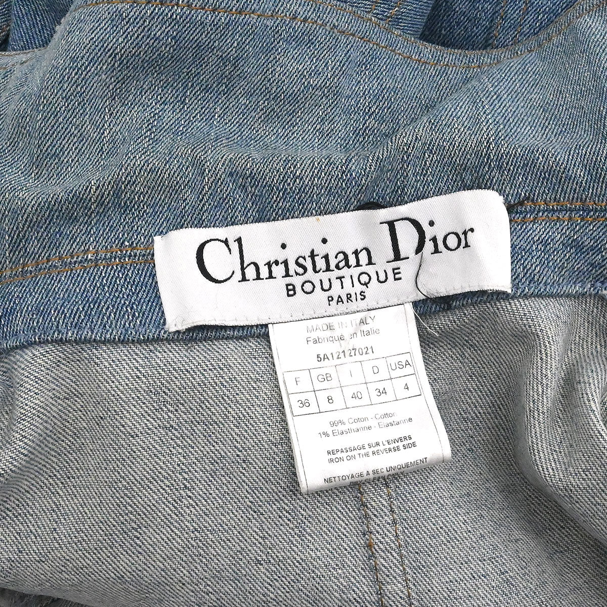 Christian Dior 2005 Denim Floral Jacket Blue #36