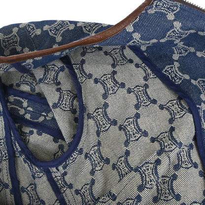 Celine Collarless Zip Up Denim Jacket Macadam Blue #36