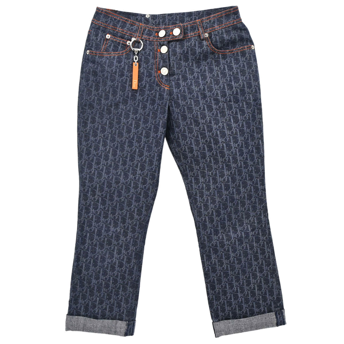 Christian Dior 2006 Flight Trotter Denim Pants Navy #34