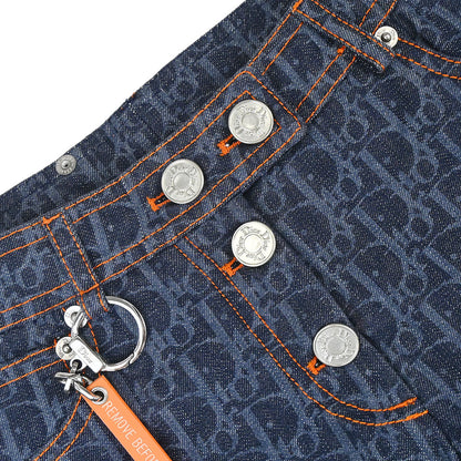 Christian Dior 2006 Flight Trotter Denim Pants Navy #34