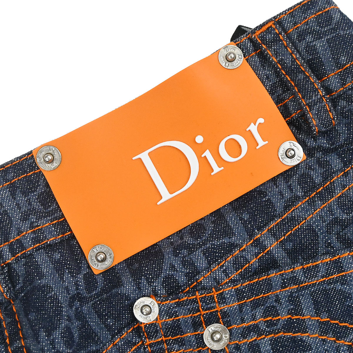 Christian Dior 2006 Flight Trotter Denim Pants Navy #34