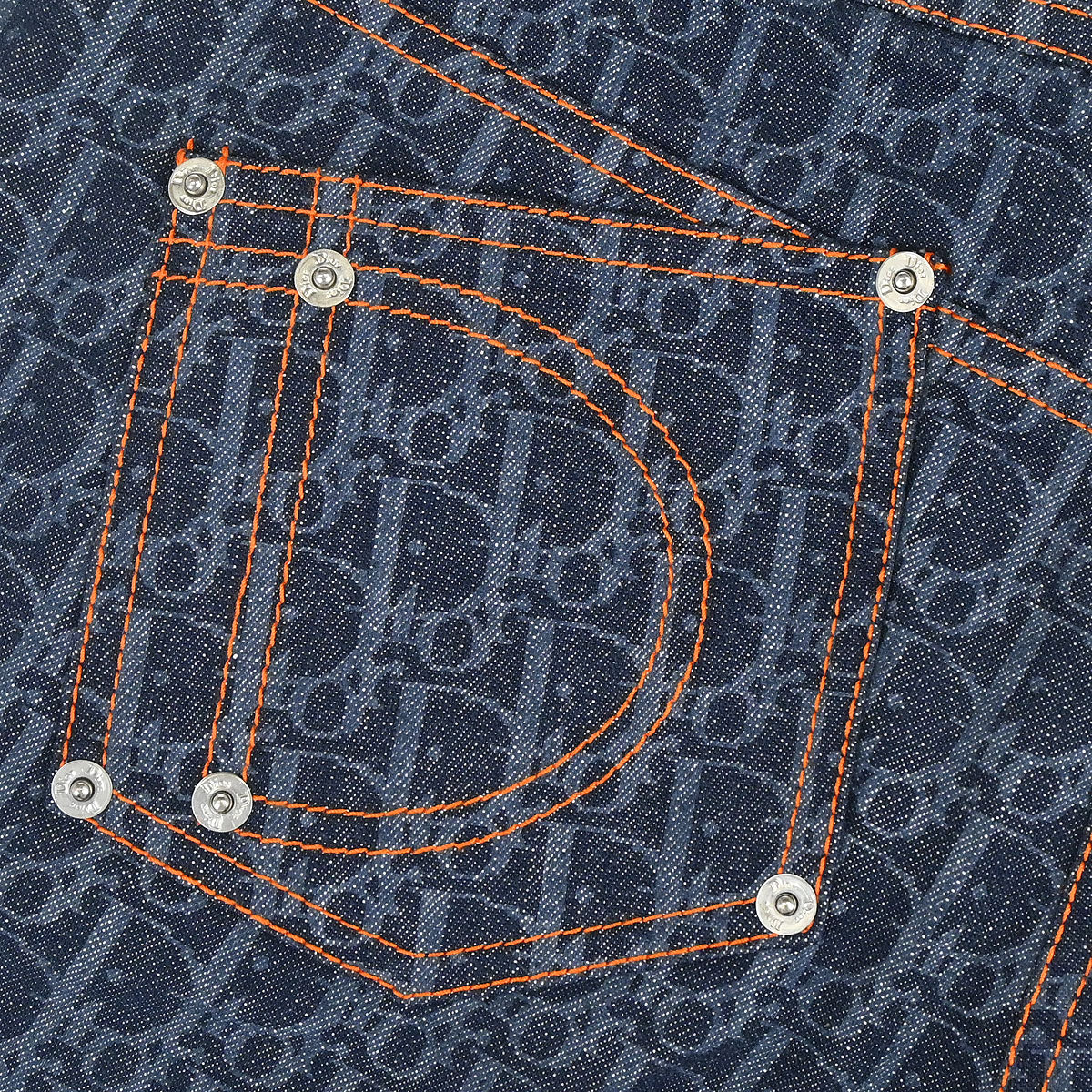 Christian Dior 2006 Flight Trotter Denim Pants Navy #34