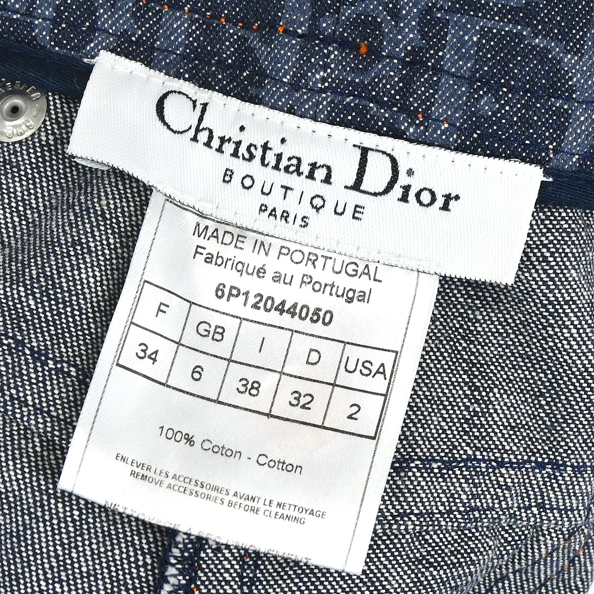 Christian Dior 2006 Flight Trotter Denim Pants Navy #34