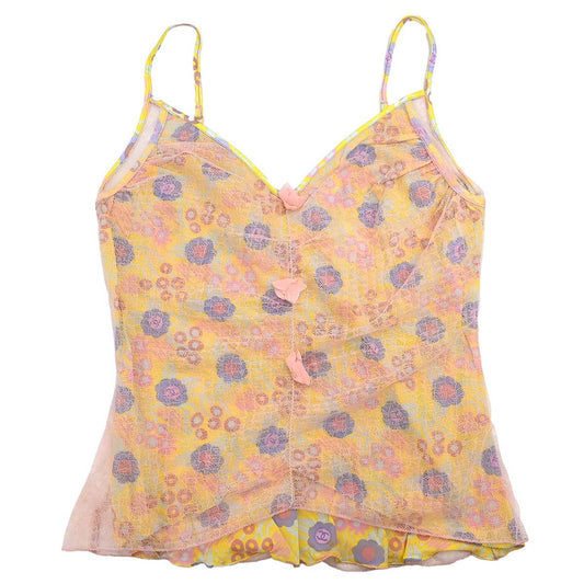 Chanel 2003 Flower Camisole Top Yellow #38