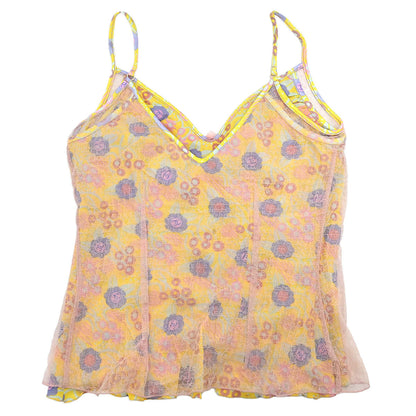 Chanel 2003 Flower Camisole Top Yellow #38