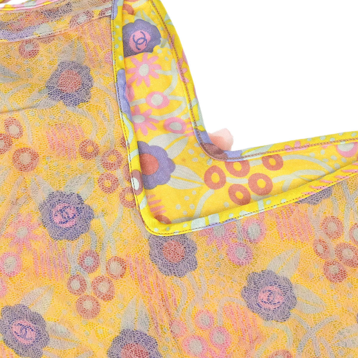 Chanel 2003 Flower Camisole Top Yellow #38