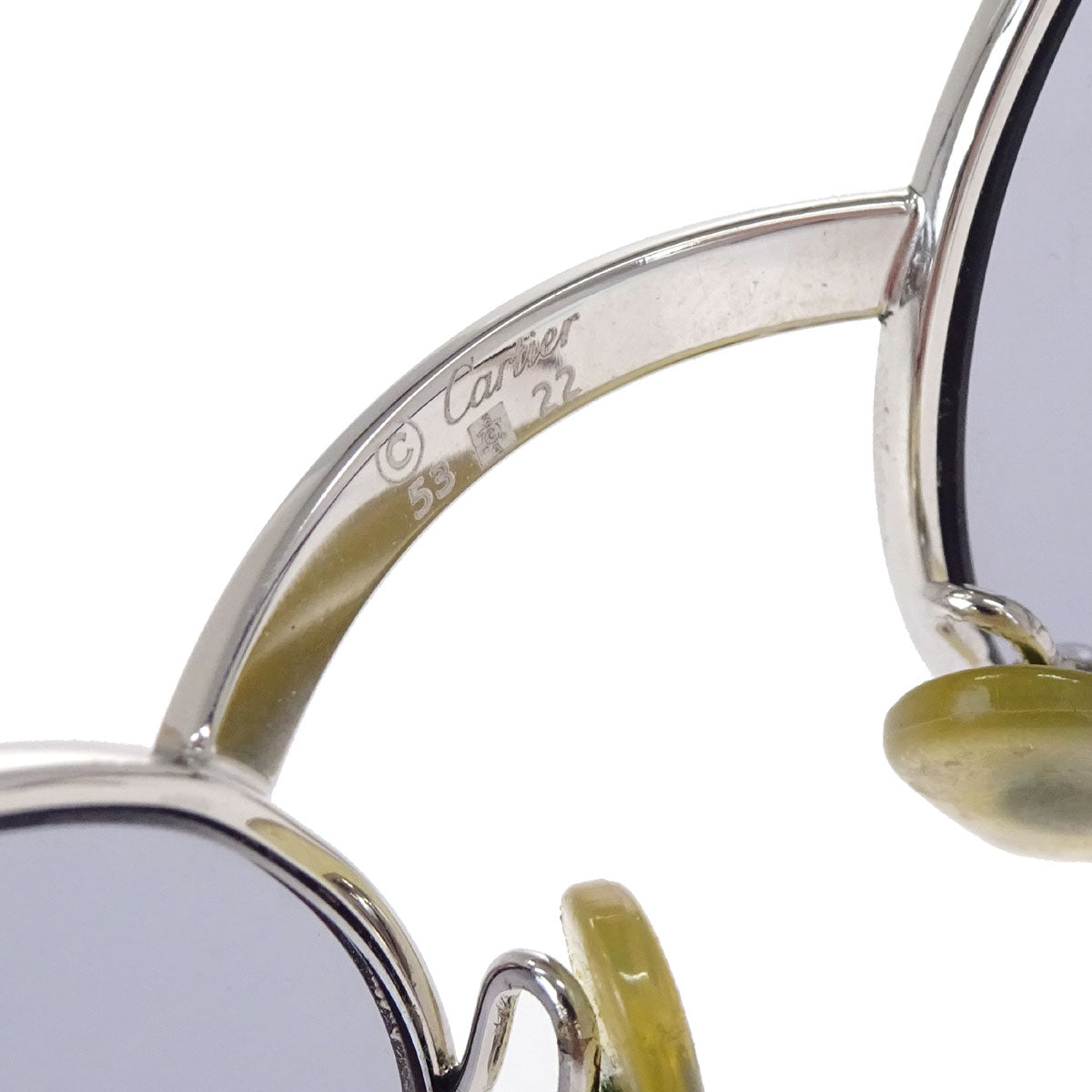 Cartier Sunglasses Eyewear Brown 53□22 140b Small Good
