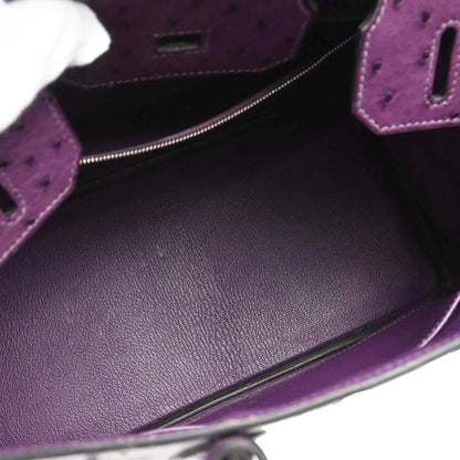 Hermes * Anemone Ostrich Birkin 30 Handbag