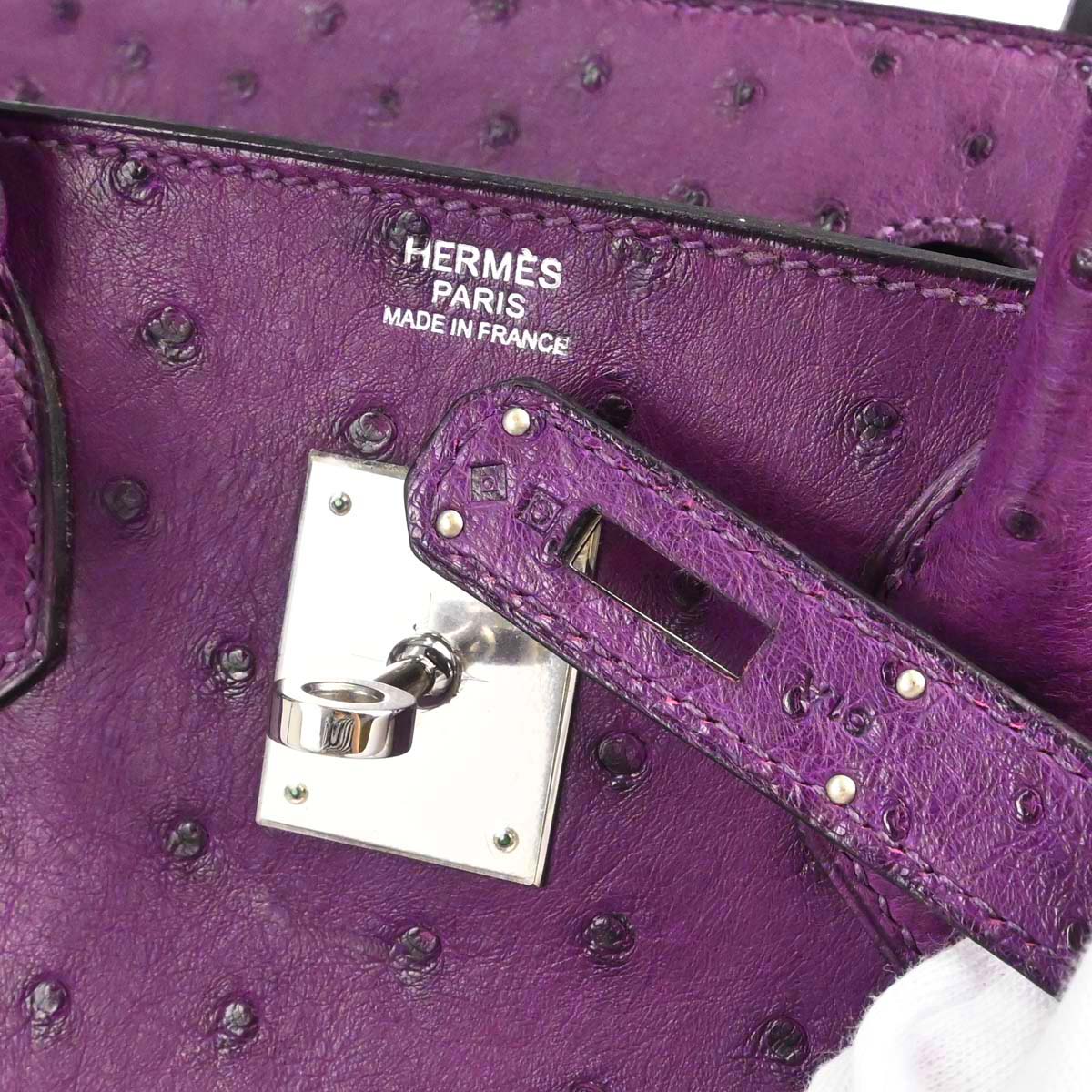 Hermes * Anemone Ostrich Birkin 30 Handbag