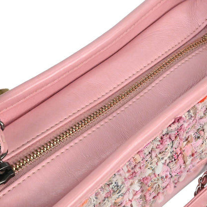 Chanel Pink Tweed Calfskin Small Gabrielle Shoulder Bag