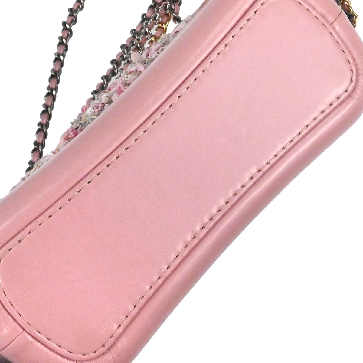 Chanel Pink Tweed Calfskin Small Gabrielle Shoulder Bag