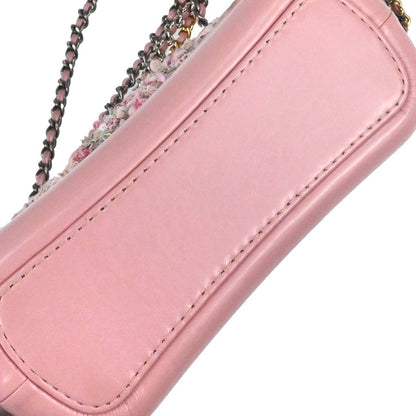 Chanel Pink Tweed Calfskin Small Gabrielle Shoulder Bag
