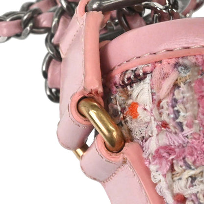 Chanel Pink Tweed Calfskin Small Gabrielle Shoulder Bag