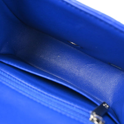 Chanel Blue Lambskin Mini Classic Square Flap Shoulder Bag 17