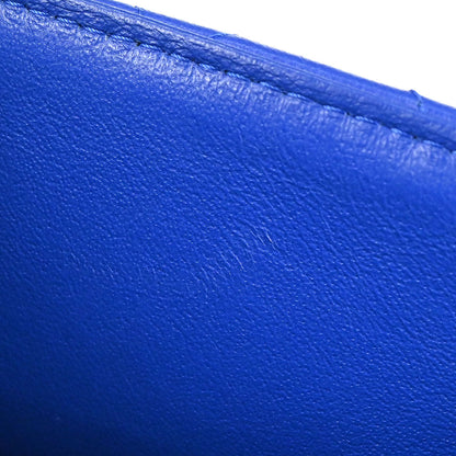 Chanel Blue Lambskin Mini Classic Square Flap Shoulder Bag 17