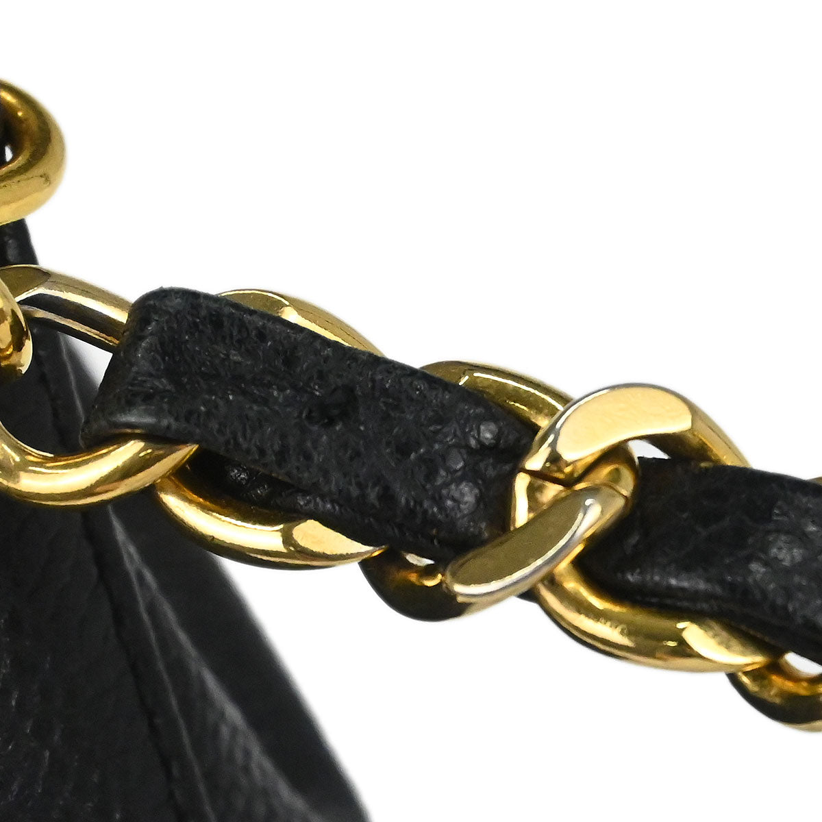 Chanel 1994-1996 Black Caviar Skin Triple CC Drawstring Shoulder Bag