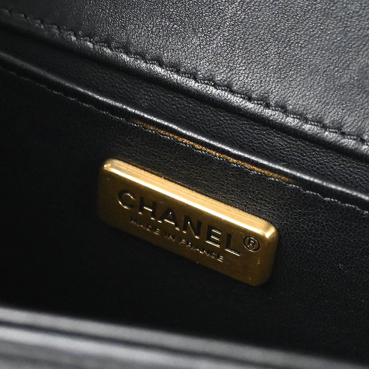 Boy Chanel 2015-2016 Black Lambskin Lapin Fur Small Chain Shoulder Bag