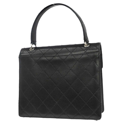 Chanel Black Caviar Skin Top Handle Handbag