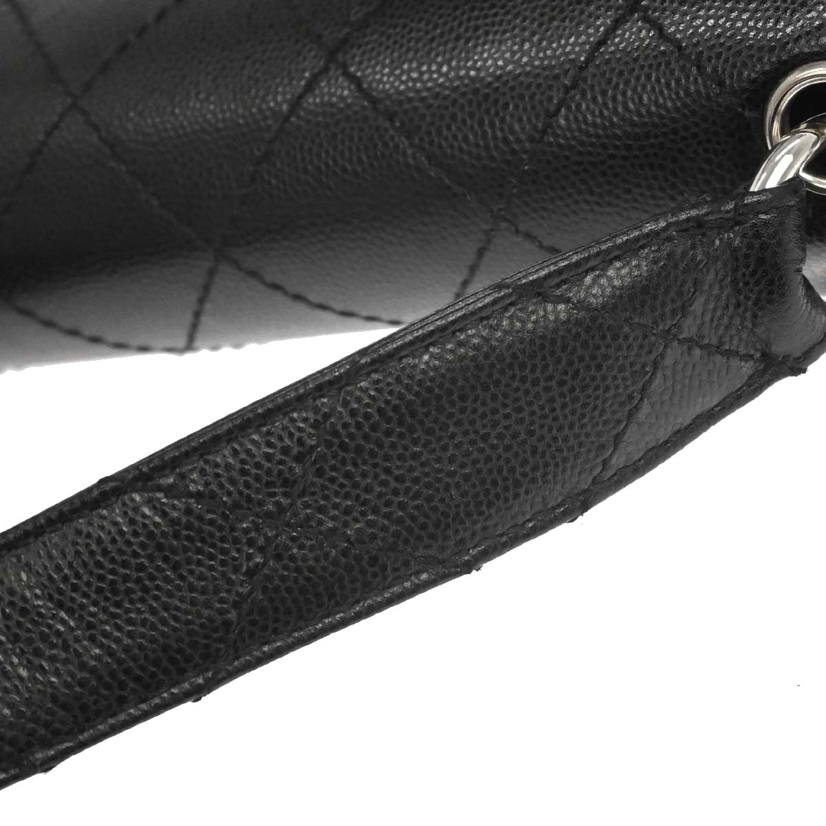 Chanel Black Caviar Skin Top Handle Handbag