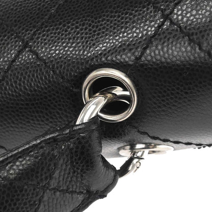 Chanel Black Caviar Skin Top Handle Handbag