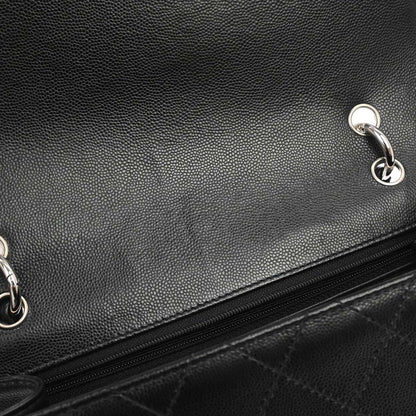 Chanel Black Caviar Skin Top Handle Handbag