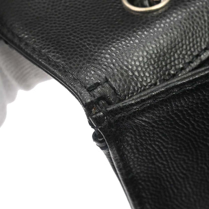 Chanel Black Caviar Skin Top Handle Handbag