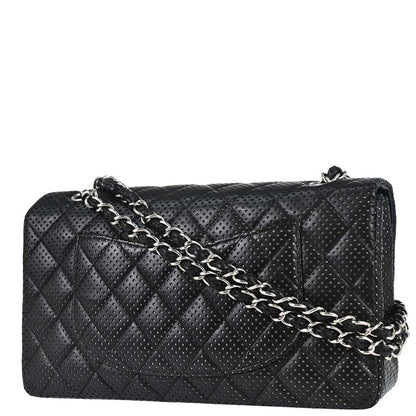 Chanel Black Perforated Lambskin Shoulder Bag