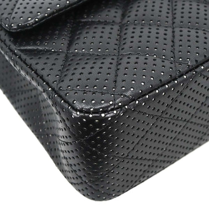 Chanel Black Perforated Lambskin Shoulder Bag