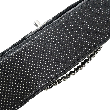 Chanel Black Perforated Lambskin Shoulder Bag