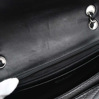 Chanel Black Perforated Lambskin Shoulder Bag