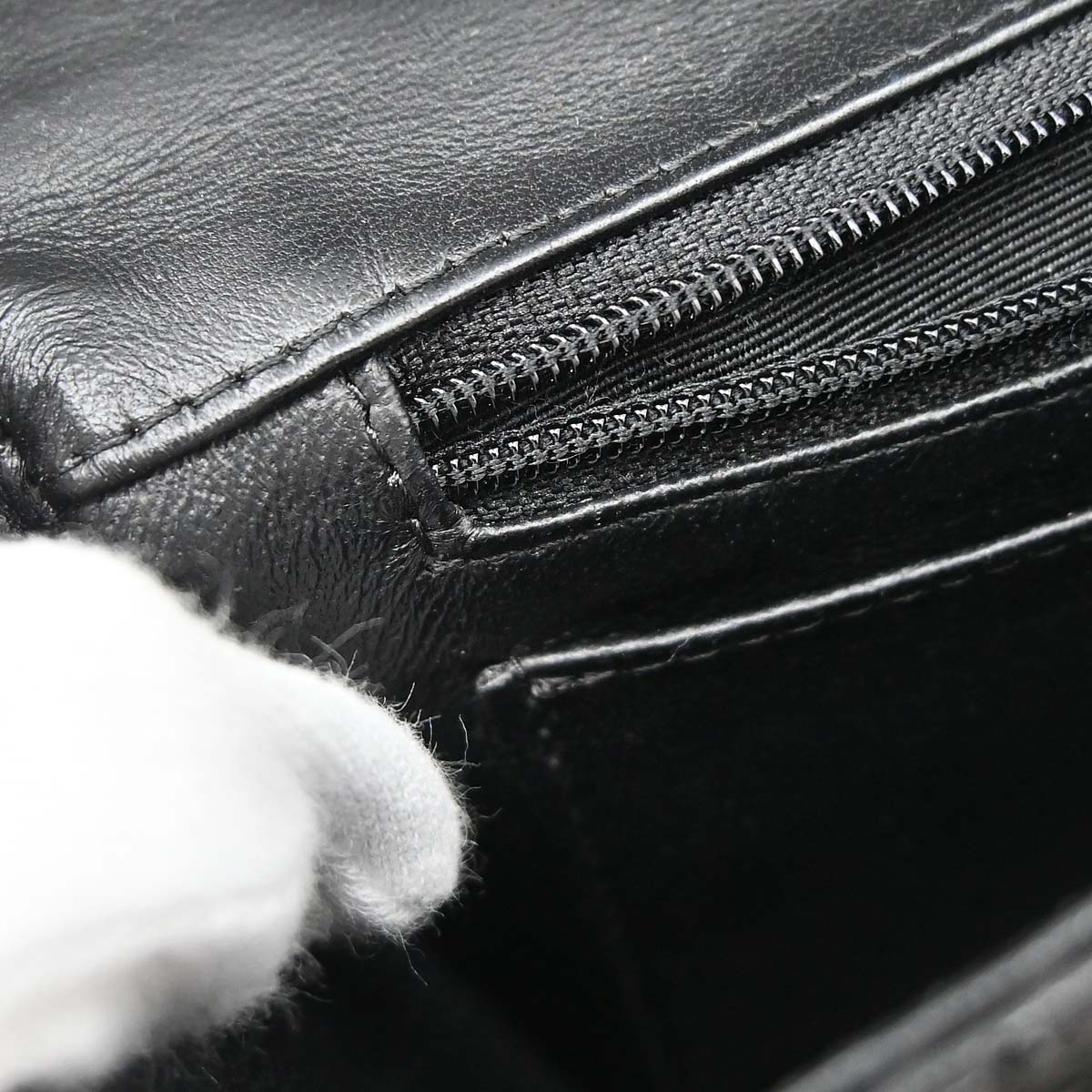 Chanel Black Perforated Lambskin Shoulder Bag