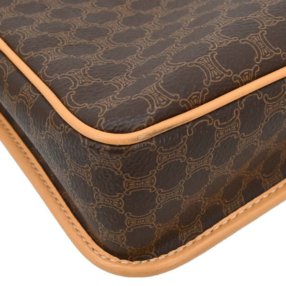 Celine Brown PVC Macadam Shoulder Bag