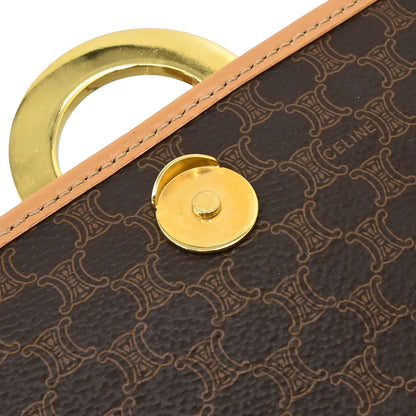 Celine Brown PVC Macadam Shoulder Bag