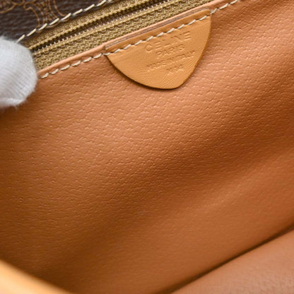 Celine Brown PVC Macadam Shoulder Bag