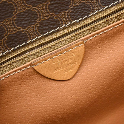 Celine Brown PVC Macadam Shoulder Bag
