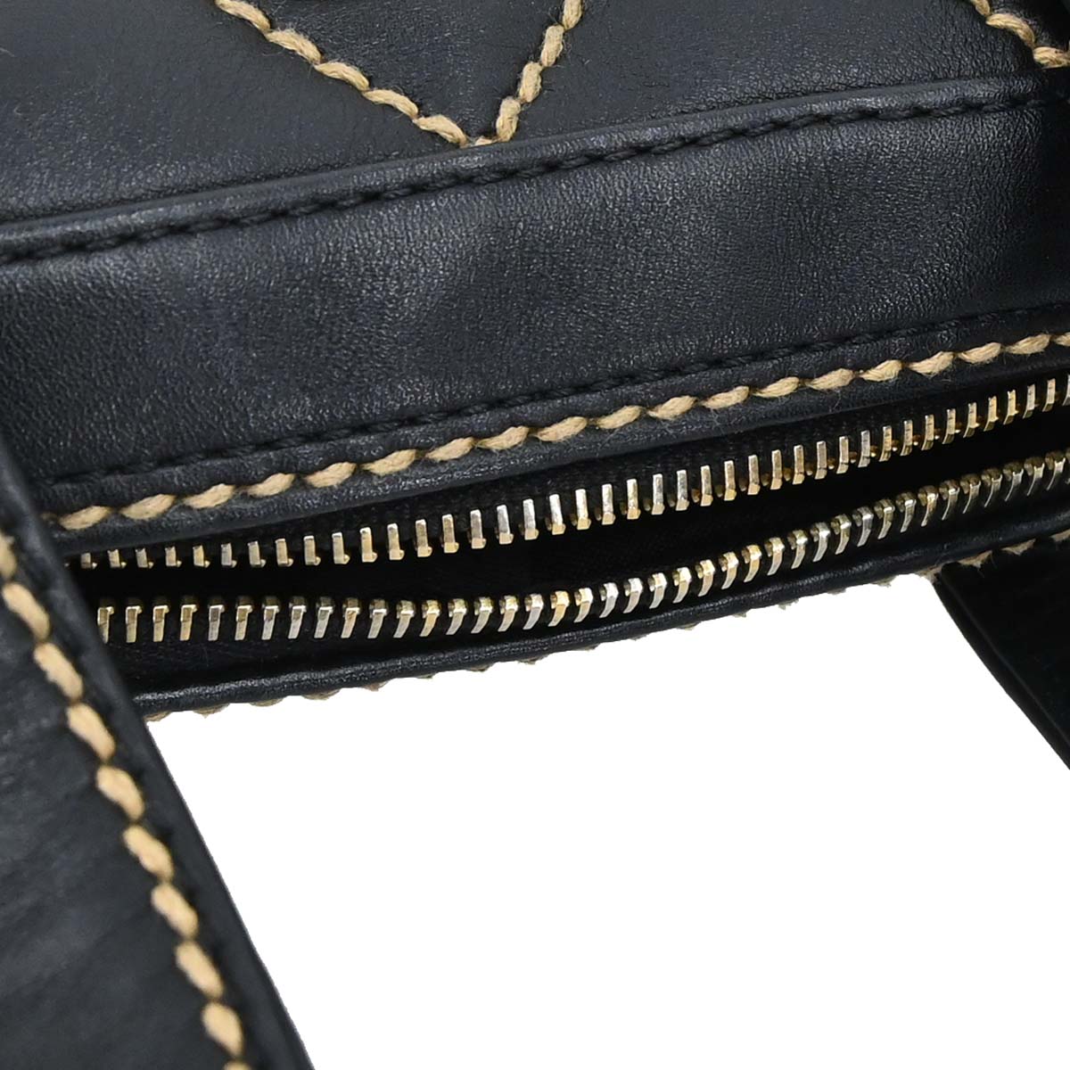 Chanel Black Calfskin Wild Stitch Handbag
