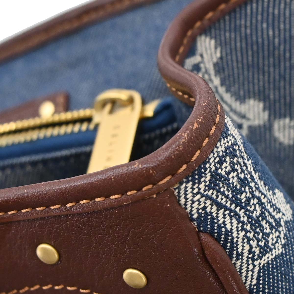 Celine * Blue Denim Macadam Tote Handbag