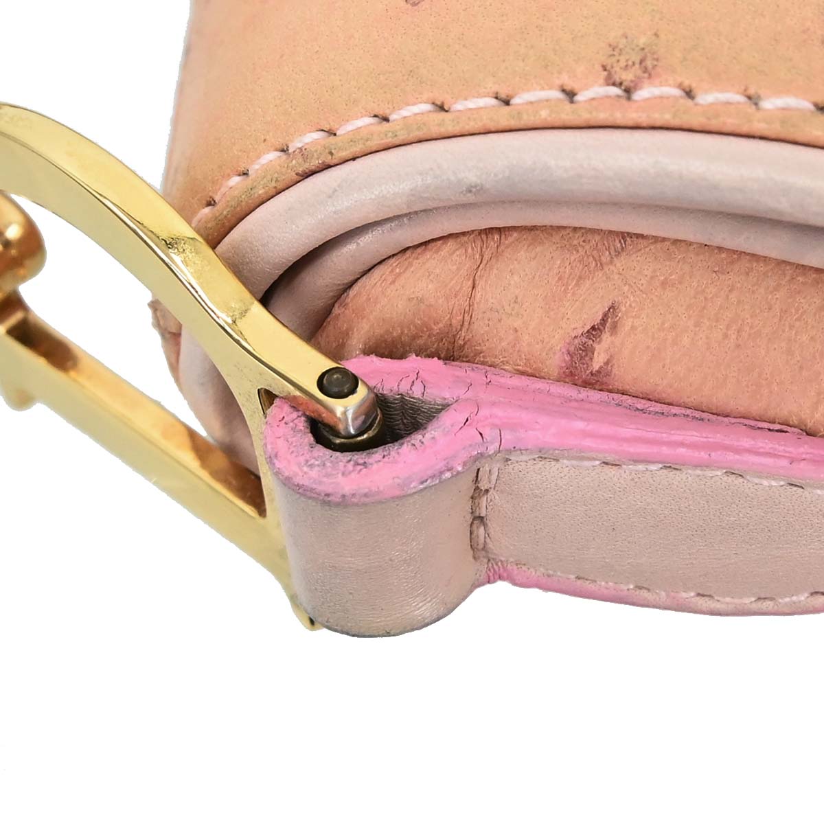 Christian Dior * Pink Ostrich Saddle Handbag
