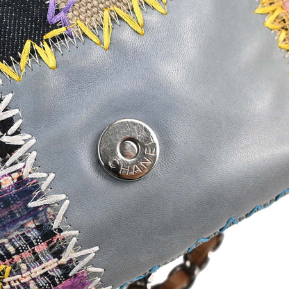 Chanel Beige Tweed Patchwork Jumbo Shoulder Bag