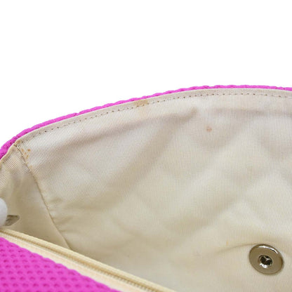 Chanel 2009-2010 Pink Perforated Jersey Shoulder Bag